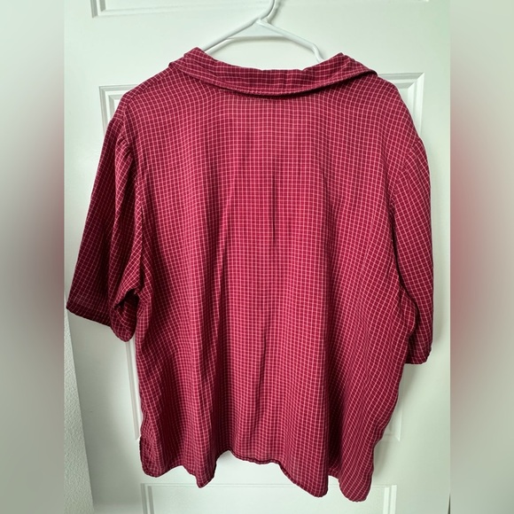 Red Plaid Button Down Shirt - Picture 2 of 5